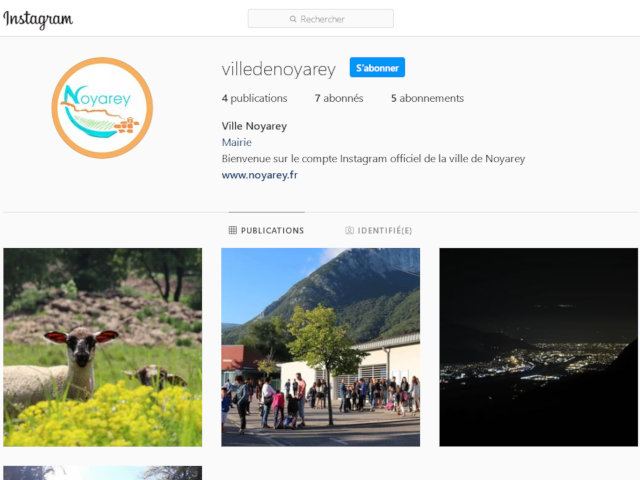 Page Instagram de la Mairie